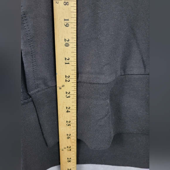 ATHLETA Retroterry V-Neck Sweatshirt Tee Sweater Vest Ivory In Black Size SP - Picture 12 of 15